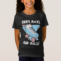 Girly Name Pastel Blue Pink Roller Skate