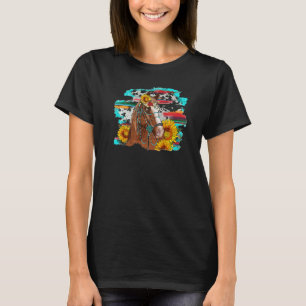 Camiseta Girly Occidental Occidental de girly de cuero de v