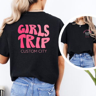 Camiseta Girly Pink Girls Trip 2026 Personalized Travel