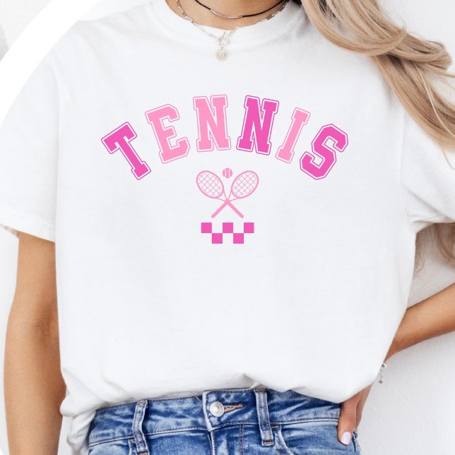Camiseta Girly Pink Tennis Minimalist - Cute Rackets  (Subido por el creador)