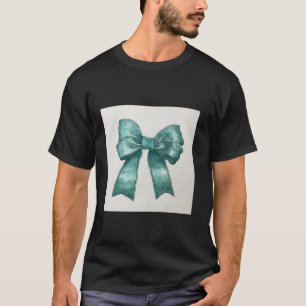 Camiseta Girly se inclina en acuarela coqueta estética turq