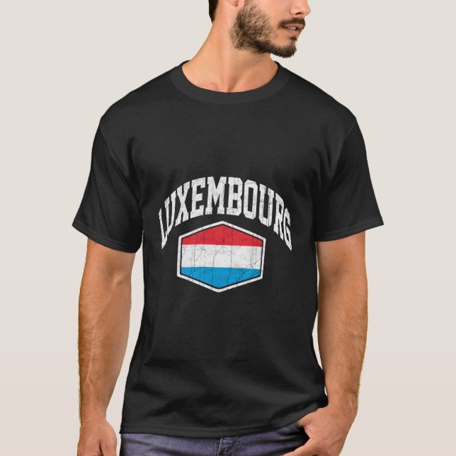 Camiseta Giro de la bandera de Luxemburgo (Anverso)