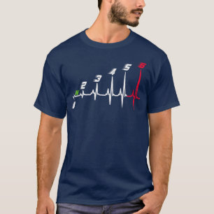 Camiseta Giro de la motocicleta de latido seis velocidades 