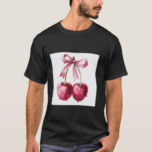 Camiseta Giro en la coqueta acuarela Cherry Pink Bow