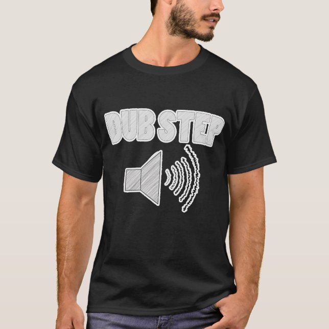 Camiseta Giro excéntrico de Dubstep (negro) (Anverso)