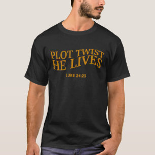 Camiseta Giro Inesperado Él Vive Cristiano Divertido Pascua