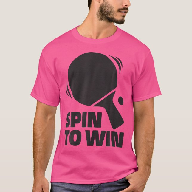 Camiseta Giro Para Ganar El Juego De Pingpong Mesa Jugador  (Anverso)