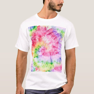 Camiseta Giros de verano: Patrón de tinta-tinte Pastel