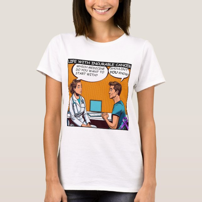 Camiseta GIST El cáncer incurable no tiene cura (Anverso)