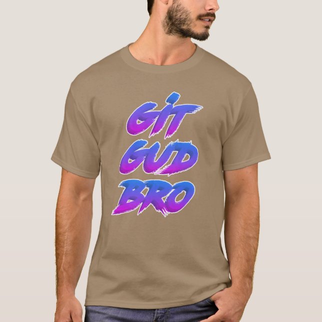 Camiseta Git Gud Hermano Contorno Blanco chico (Anverso)