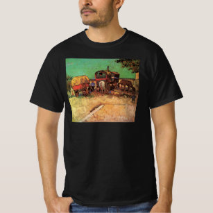 Camiseta Gitanos con caravanas de Vincent van Gogh