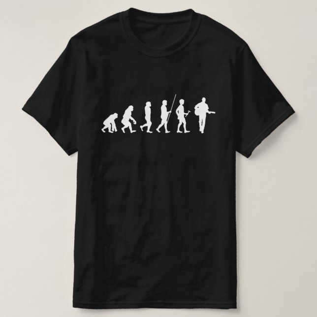 Camiseta Gitarre Gitarrist Evolution weiss (Diseño del anverso)