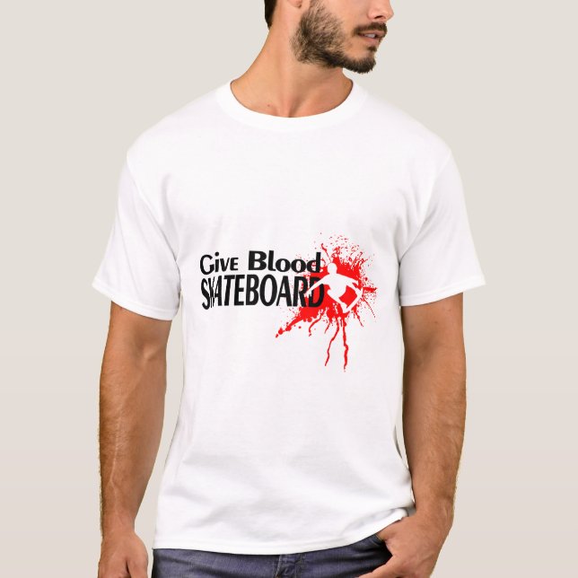 CAMISETA GIVE BLOOD SKATEBOARD (Anverso)