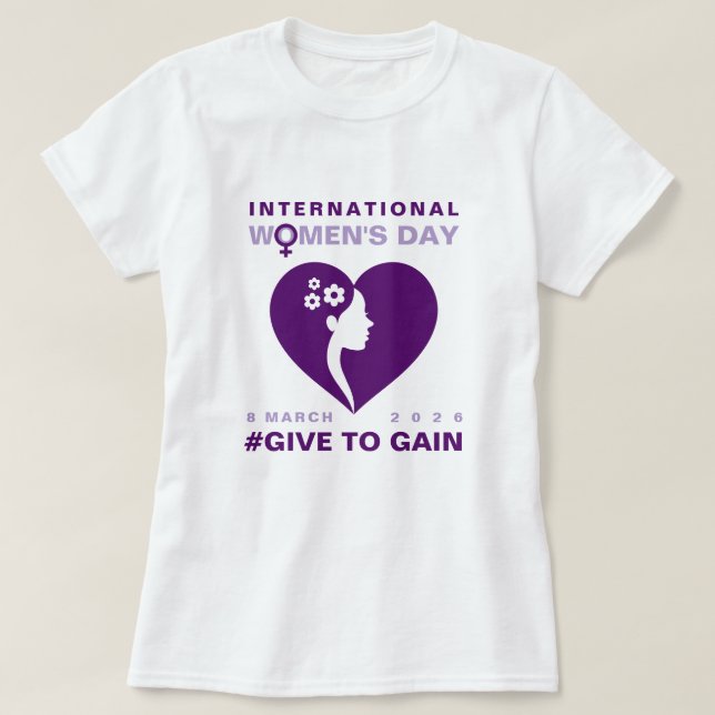 Camiseta Give To Gain International Women's Day 2026 (Diseño del anverso)