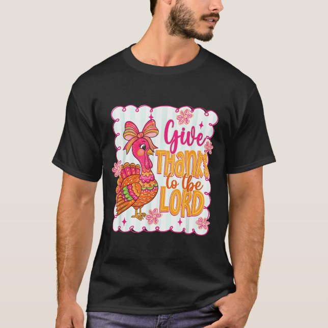 Camiseta Giving Thanks To The Lord Nk Thanksgiving Turkey C (Anverso)