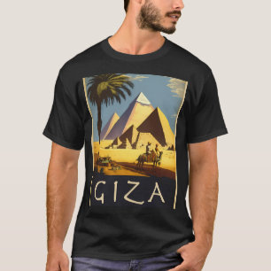 Camiseta Giza Pyramids Vintage Travel Poster