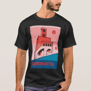 Camiseta Gjirokastra Albania City Skyline Silhouette Outlin