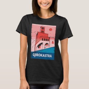 Camiseta Gjirokastra Albania City Skyline Silhouette Outlin