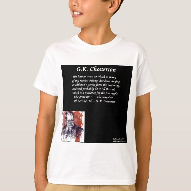 Camiseta GK Chesterton & Línea de libro de apertura (Anverso)