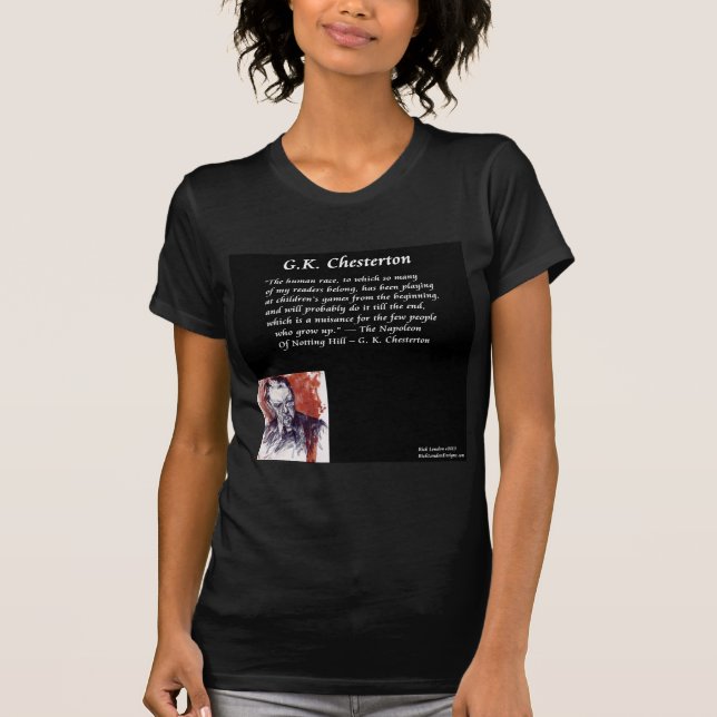 Camiseta GK Chesterton & Línea de libro de apertura (Anverso)
