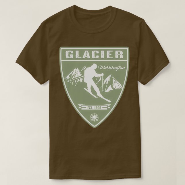 Camiseta Glaciar de esquí Washington (Diseño del anverso)