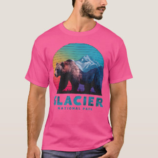 Camiseta Glaciar de oso glaciar con molestias retro