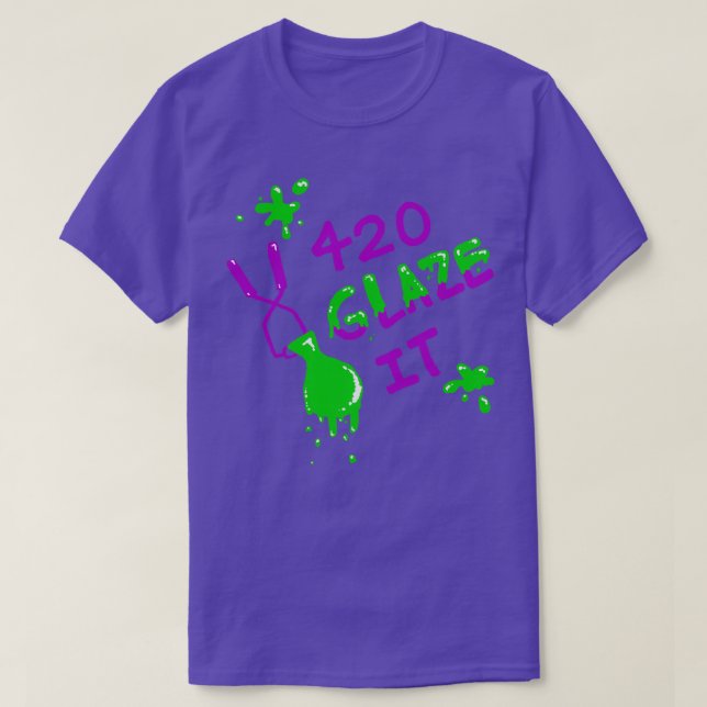 Camiseta Glaciar en verde y morado (Diseño del anverso)