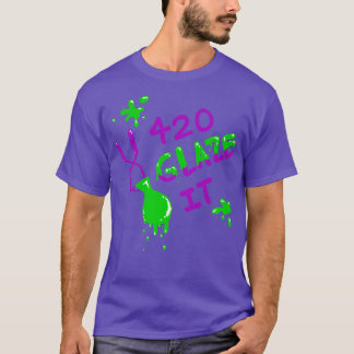 Camiseta Glaciar en verde y morado