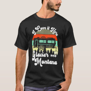 Camiseta Glaciar Montana Lo Amo Aquí Camping Trayecto De Vi