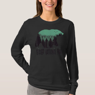Camiseta Glaciar Parque Nacional de Ee.Uu. Árboles de osos