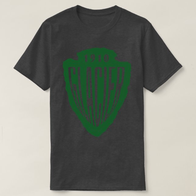 Camiseta Glacier National Park Arrowhead Green (Diseño del anverso)