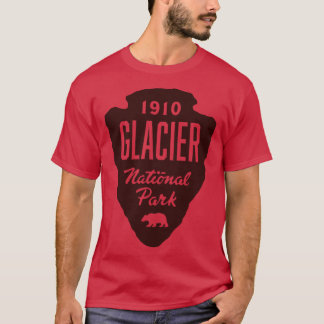 Camiseta Glacier National Park Bear Arrowhead Brown
