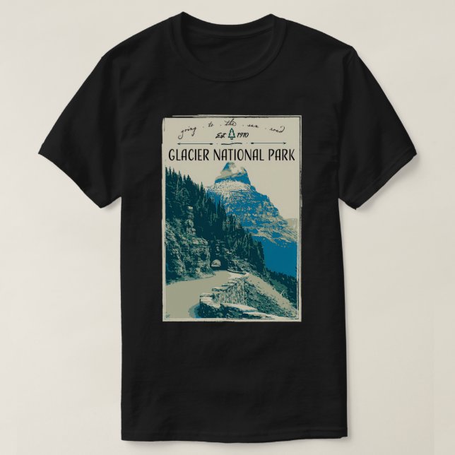 Camiseta Glacier National Park Going to the Sun Road (Diseño del anverso)