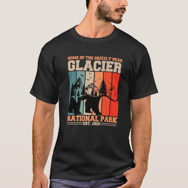Camiseta Glacier National Park Grizzly Bear Hiking Vacation (Anverso)