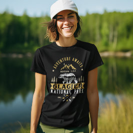 Camiseta Glacier national park Montana forest landscape