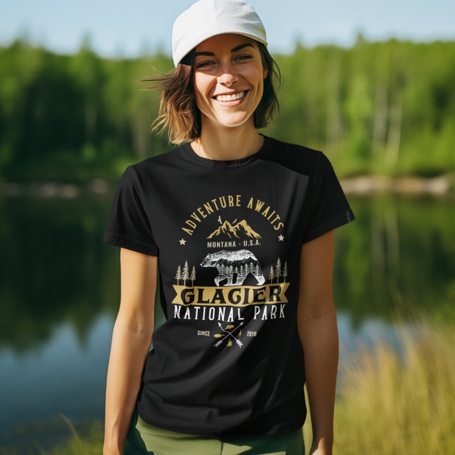 Camiseta Glacier national park Montana forest landscape (Subido por el creador)