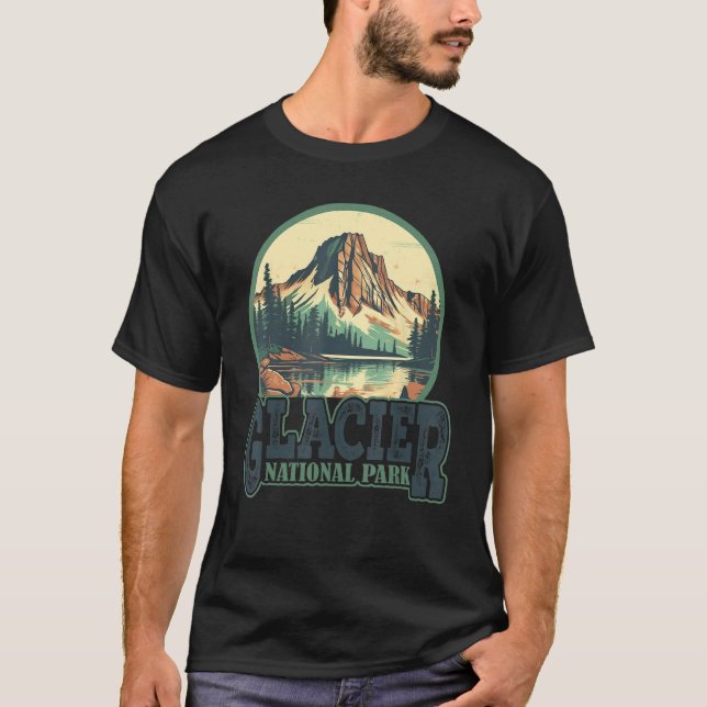 Camiseta Glacier Park Montana Exploring US Outdoor National (Anverso)