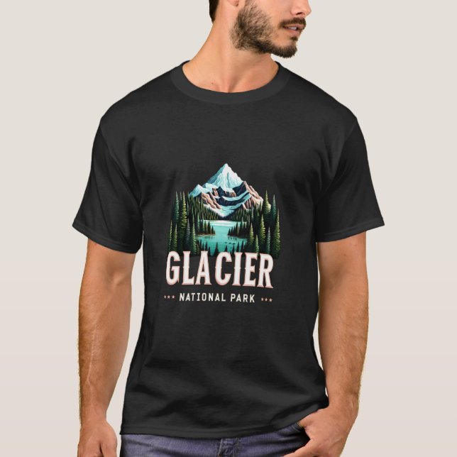 Camiseta Glacier Parque Nacional Familia Viaje por Carreter (Anverso)