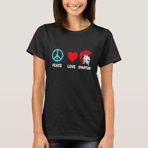 Camiseta Gladiador de amor por la paz espartana Sparta Helm