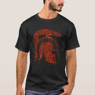 Camiseta Gladiador de cascos de dragón rojo