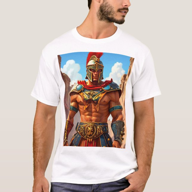 Camiseta Gladiador de dibujos animados (Anverso)
