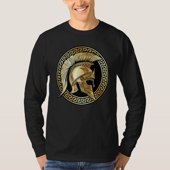 Camiseta Gladiador de oro de cascos espartanos Esparta Gym  (Anverso)