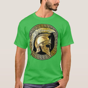 Camiseta Gladiador de oro de cascos espartanos Esparta Gym 