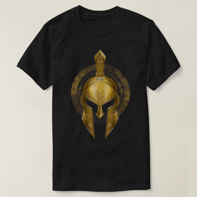 Camiseta Gladiador de oro espartano de casco Guerrero Espar (Diseño del anverso)