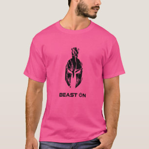 Camiseta Gladiador Espartano Casco Bestia Espartana En Blan