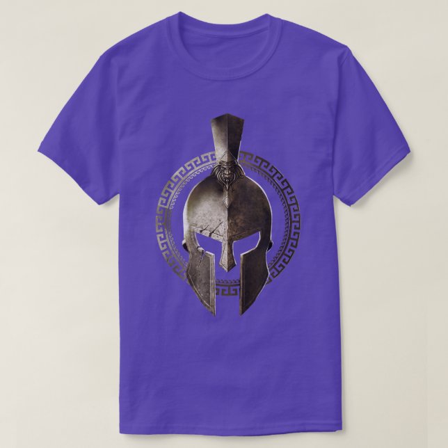 Camiseta Gladiador Guerrero del Casco Espartano Taller Espa (Diseño del anverso)