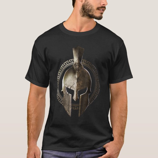 Camiseta Gladiador Guerrero del Casco Espartano Taller Espa (Anverso)