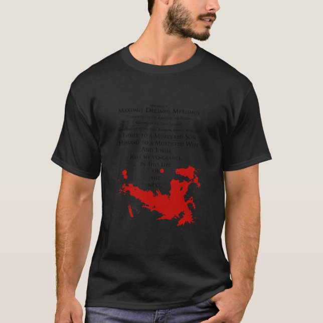 Camiseta Gladiador - Mi nombre es Maximus Decimus Meridius. (Anverso)