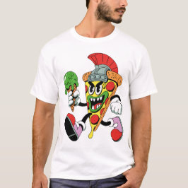 Camiseta Gladiador Pizza Slice Brainrot italiano masculino