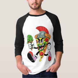 Camiseta Gladiador Pizza Slice Brainrot italiano masculino